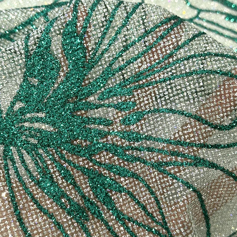 China factory hot sale african french glitter tulle luxury lace trim mesh fabric wholesale for wedding evening dress fabric lace
