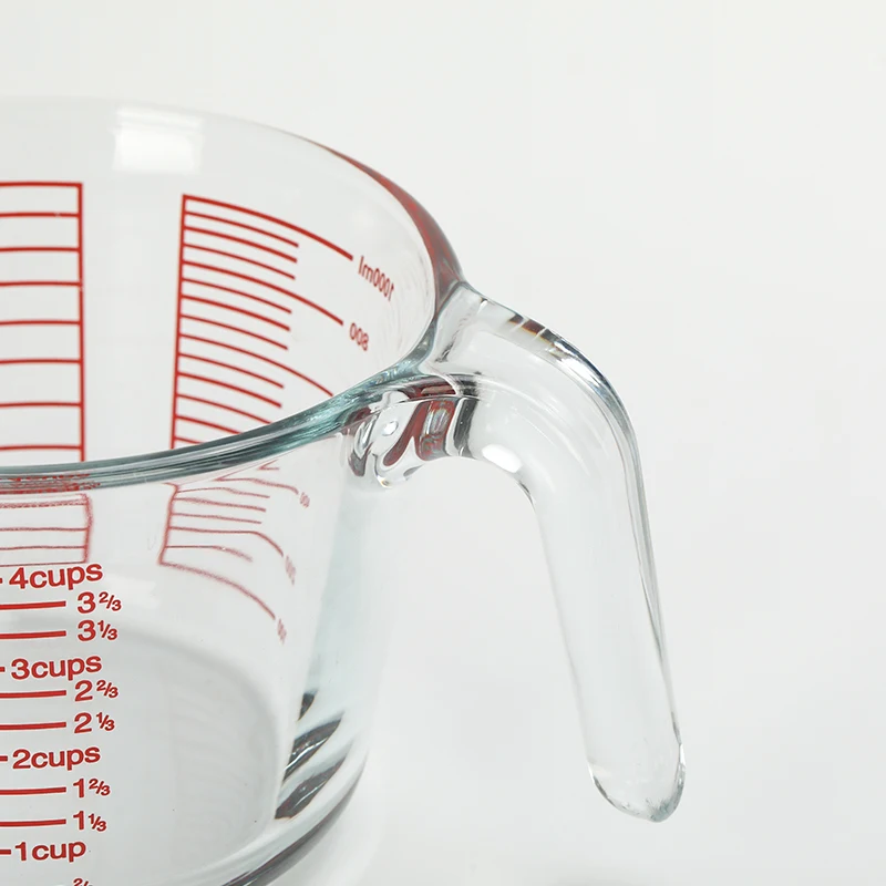 250 мл 500 1000 мерная чашка хлебобулочные устойчивые стеклянные чашки с ручкой набор со шкалой