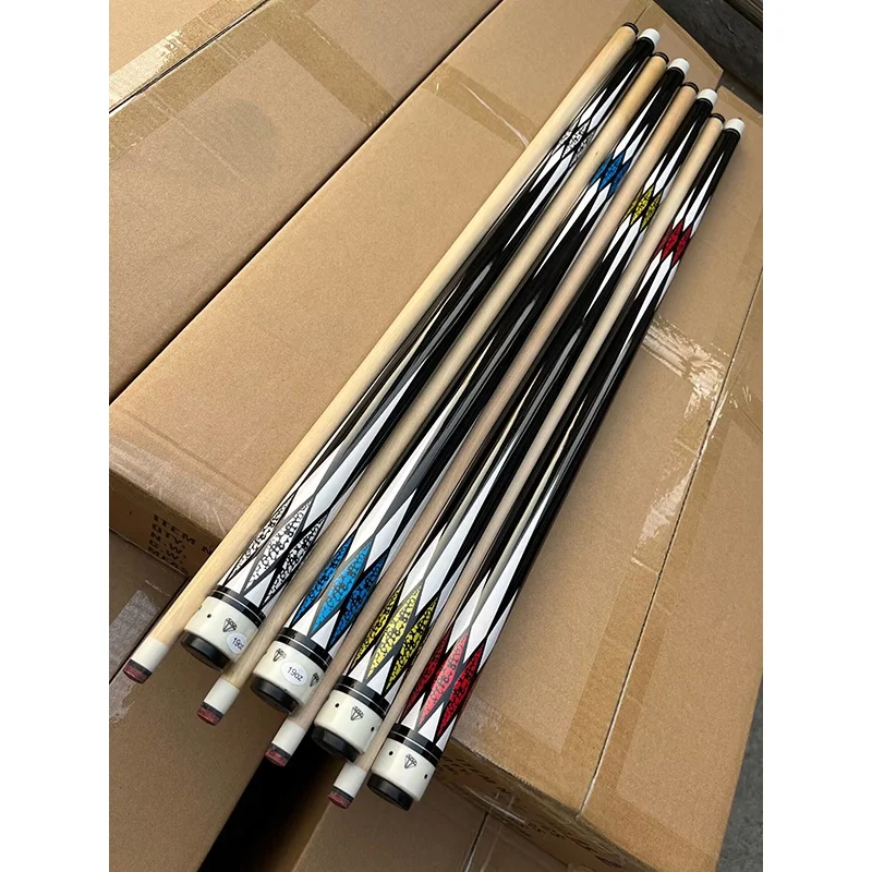 Classic diamond style maple wood 9 ball pool cue billiard sticks 57inch billiard cue stick with 13mm tip