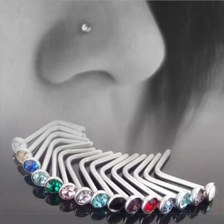Hot Sell Wholesale Non Piercing Septum Ring Body Jewelry For Women And Men A Pack Of Ten Stainless Steel Nose Stud