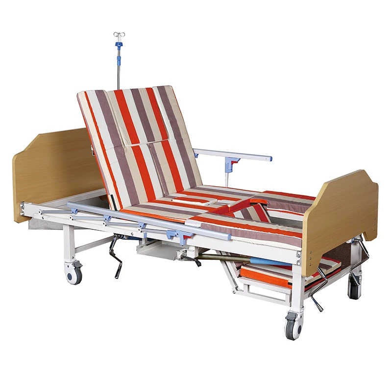 High Quality 2 Crank Manual Hospital Bed 2 Function Nursing Bed