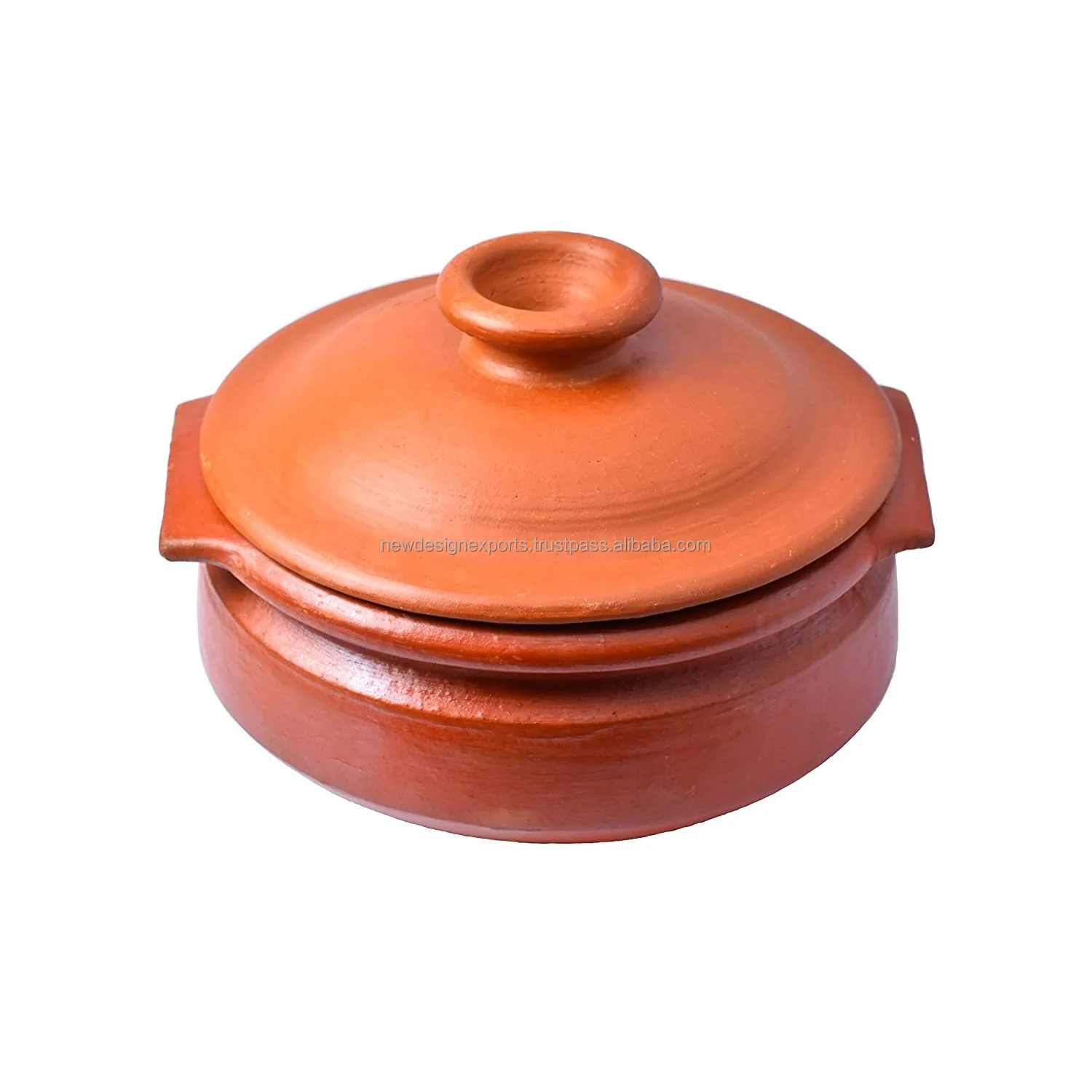 Кухня/глиняный горшок для приготовления и сервировки/Handi-органический/предварительно приправленный натуральный красный-3 литра с крышкой