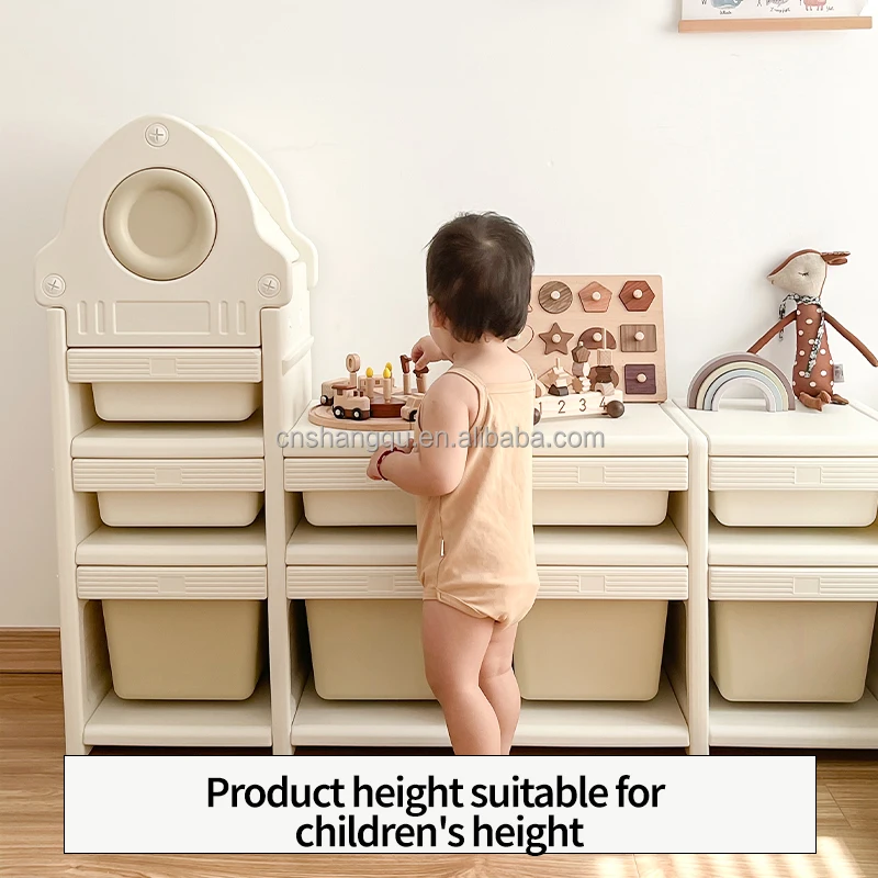 child toy storage shelf shelves living room furniture durable multi-layer large capacity plastic kids toy storage cabinet