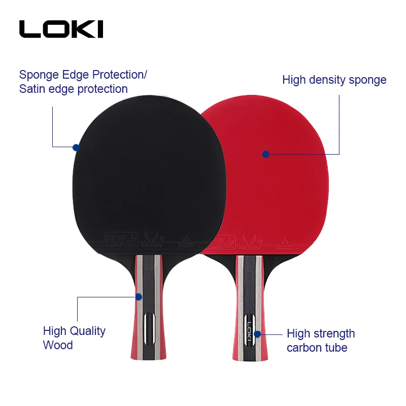 Ракетка для настольного тенниса LOKI 3 звезды из тополя, ракетка для пинг-понга, ракетка для настольного тенниса