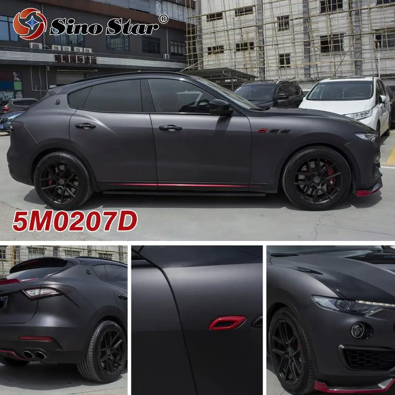 Суперматовая хромированная цветная автомобильная пленка Sino Star S5M02 матовая красная виниловая наклейка