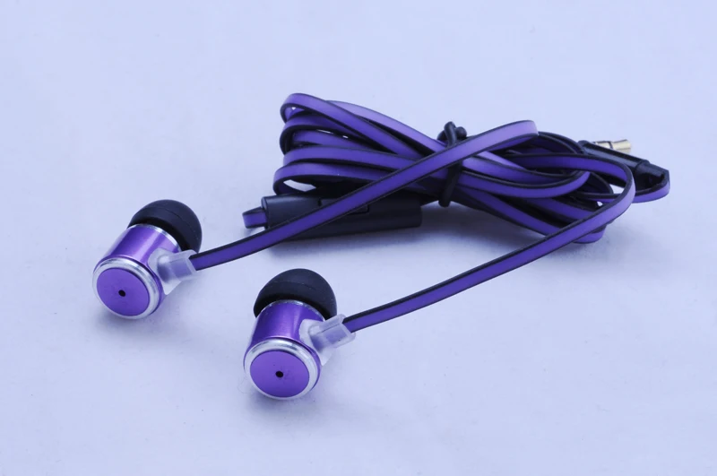 
Newest 2015 hot products stock clearance purple earphone for sale 