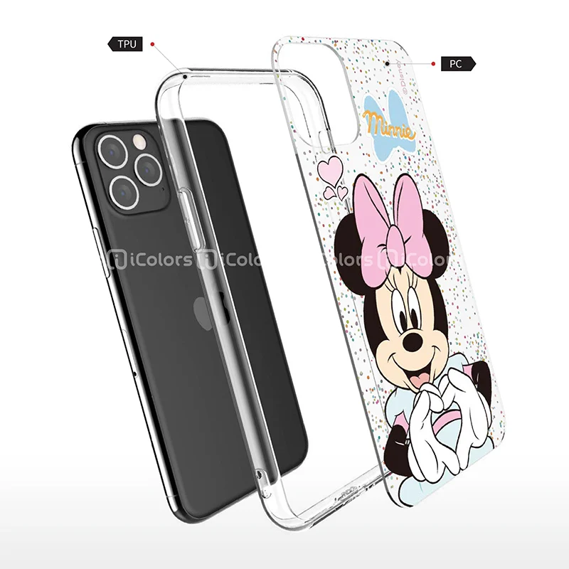 
Clear glitter mobile back cover glittering phone case with winding 