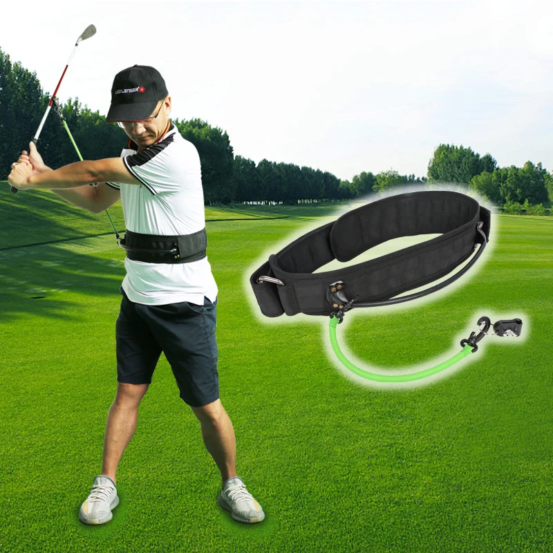 Golf Swing Trainer Posture Corrector Practice Swing Training Belt Strength Trainer Golf Swing Power Release Rope Beginner Aids