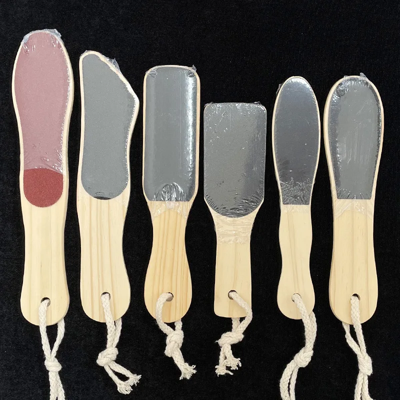 Low Price Wholesale Wooden Handle Foot File Rasp Callus Scrub Pedicure Remover Foot Care Tool