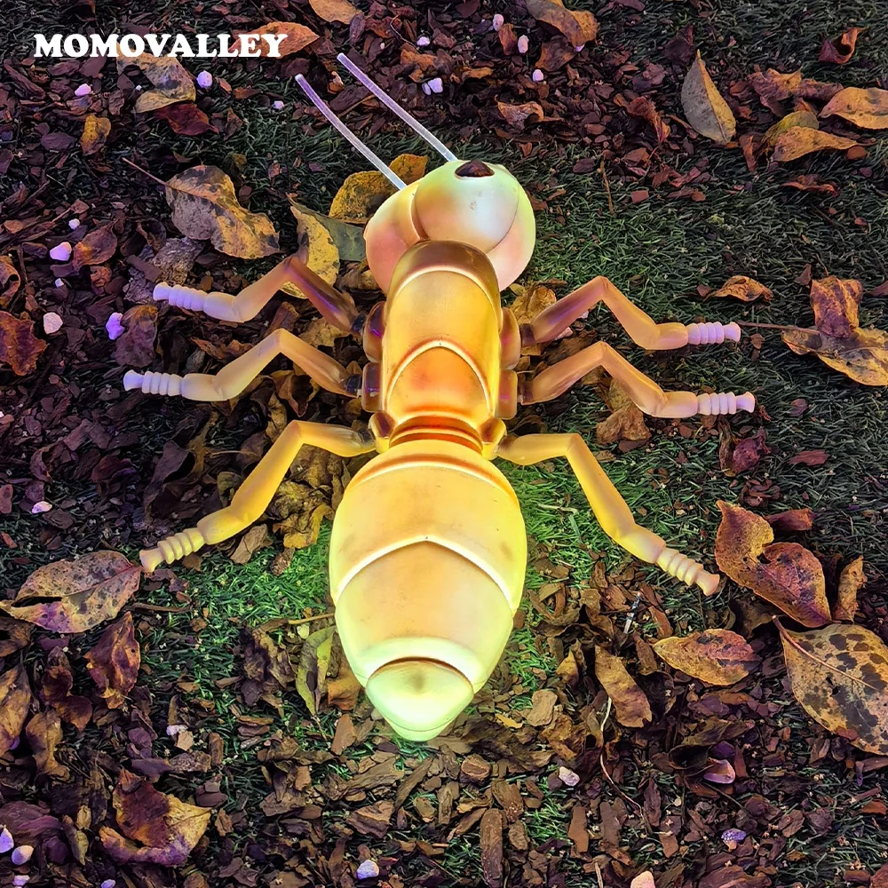 Новинка, 12 В, водонепроницаемые, оптовая продажа, уличные, зеленые, светодиодные, гигантские, светящиеся насекомые, праздничные, Хэллоуин, украшения для дома на Пасху