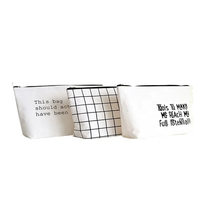 Оптовая продажа, индивидуальная натуральная холщовая косметичка, хлопковая косметичка