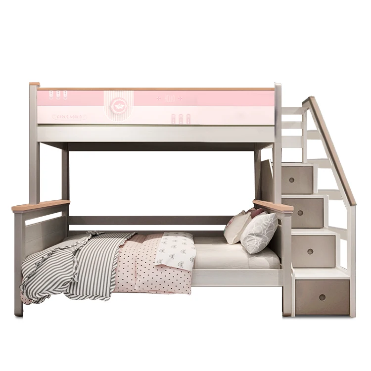 Living Room Furniture Bed Full Over Twin Bunk Beds Kids Children Princess Bed