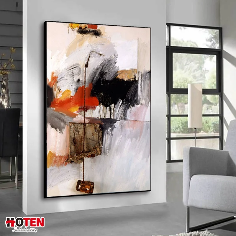 Original Design Handmade Abstract Oil Painting Canvas Scenery Wall Art Home Decoration Frame Mounted Printed Type