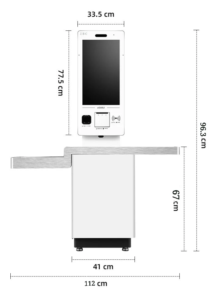 21.5' wall mount touch screen kiosk all in one pos machine with printer android technology machines terminal pos systems