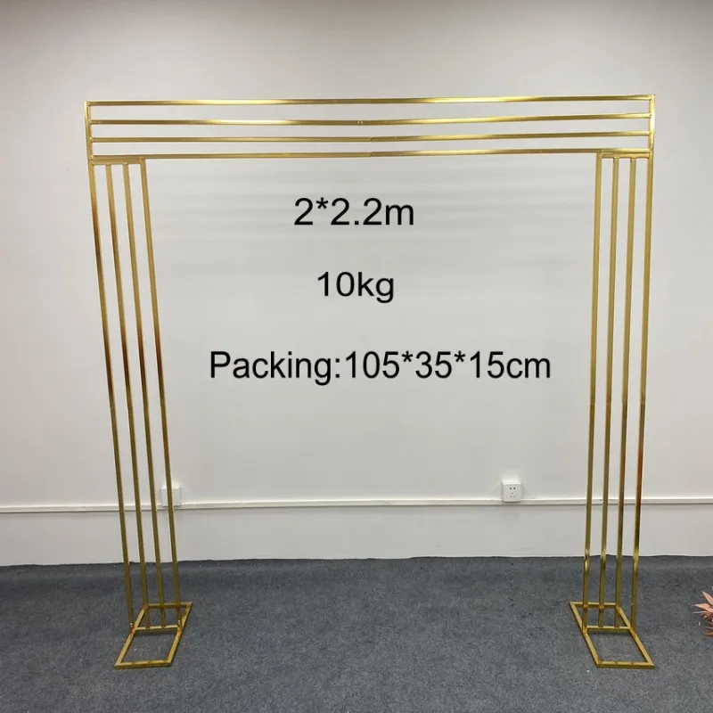 Wedding Party Supplies Metal Gold Arch Frame Flower Stand Arch Backdrop for Wedding Decorations