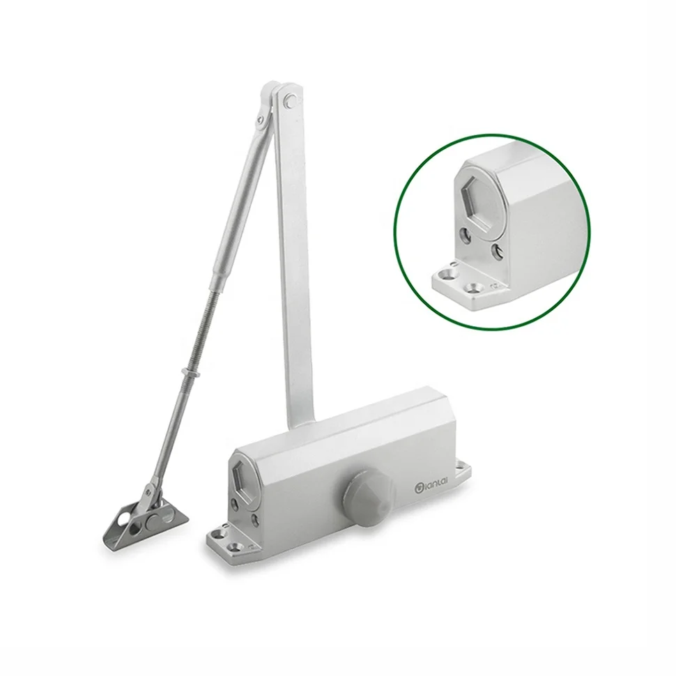 Wholesale 60-80kg Concealed Aluminum Alloy Casting Hold Open Automatic Soft Closing Hidden Door Closer with Sliding Arm