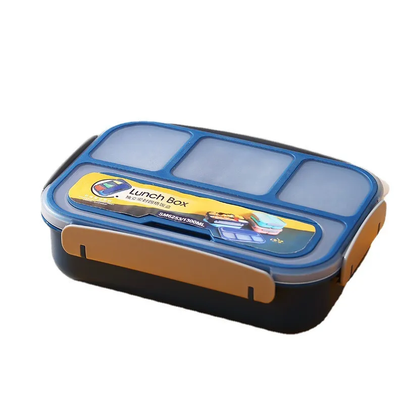 Easy Carry Take Away Food Containers School Bento Box With Compartment Leakproof PP Sealed Kids Lunch Box