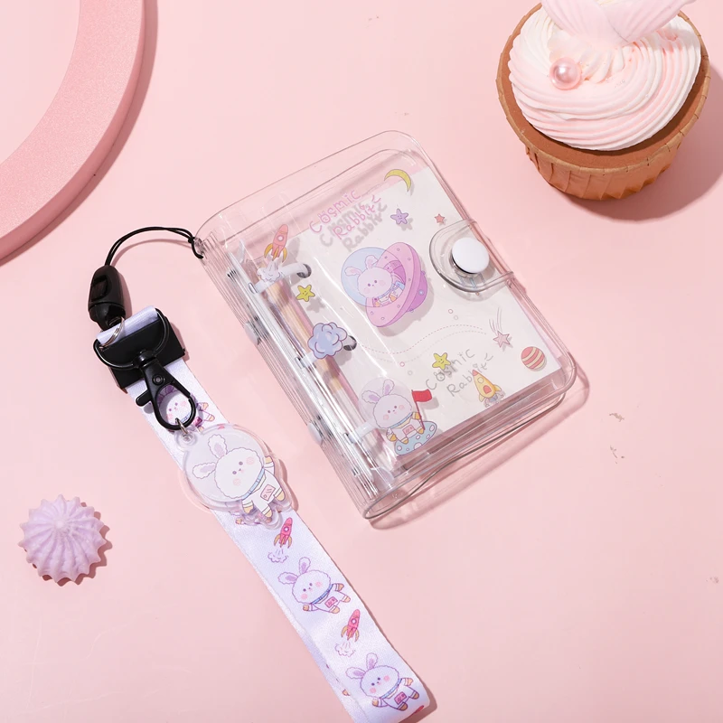 
a7 cute mini PVC plastic Spiral kawaii sketchbook memo pads notebook journal diary planner for school students kids girls 