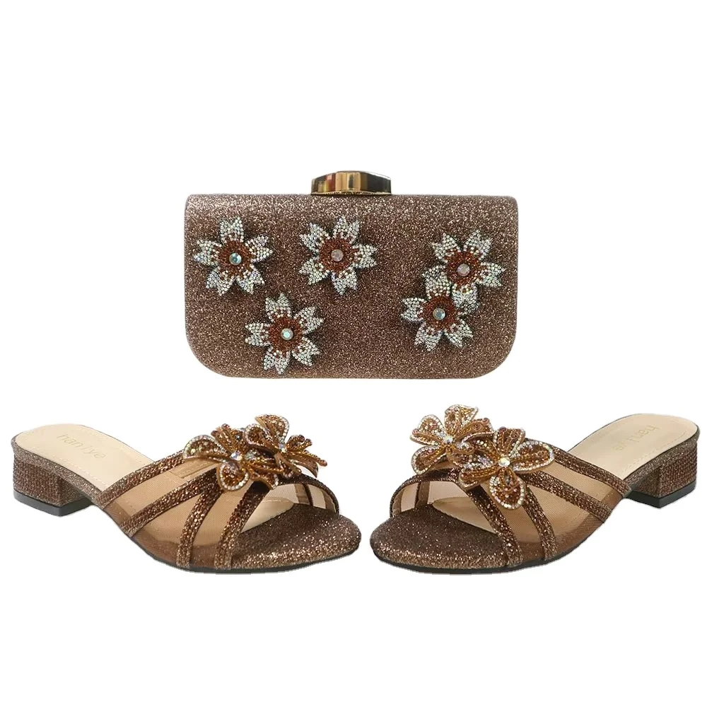 Supoo wholesale  price wedding shoes matching bags african high heel shoes for lady