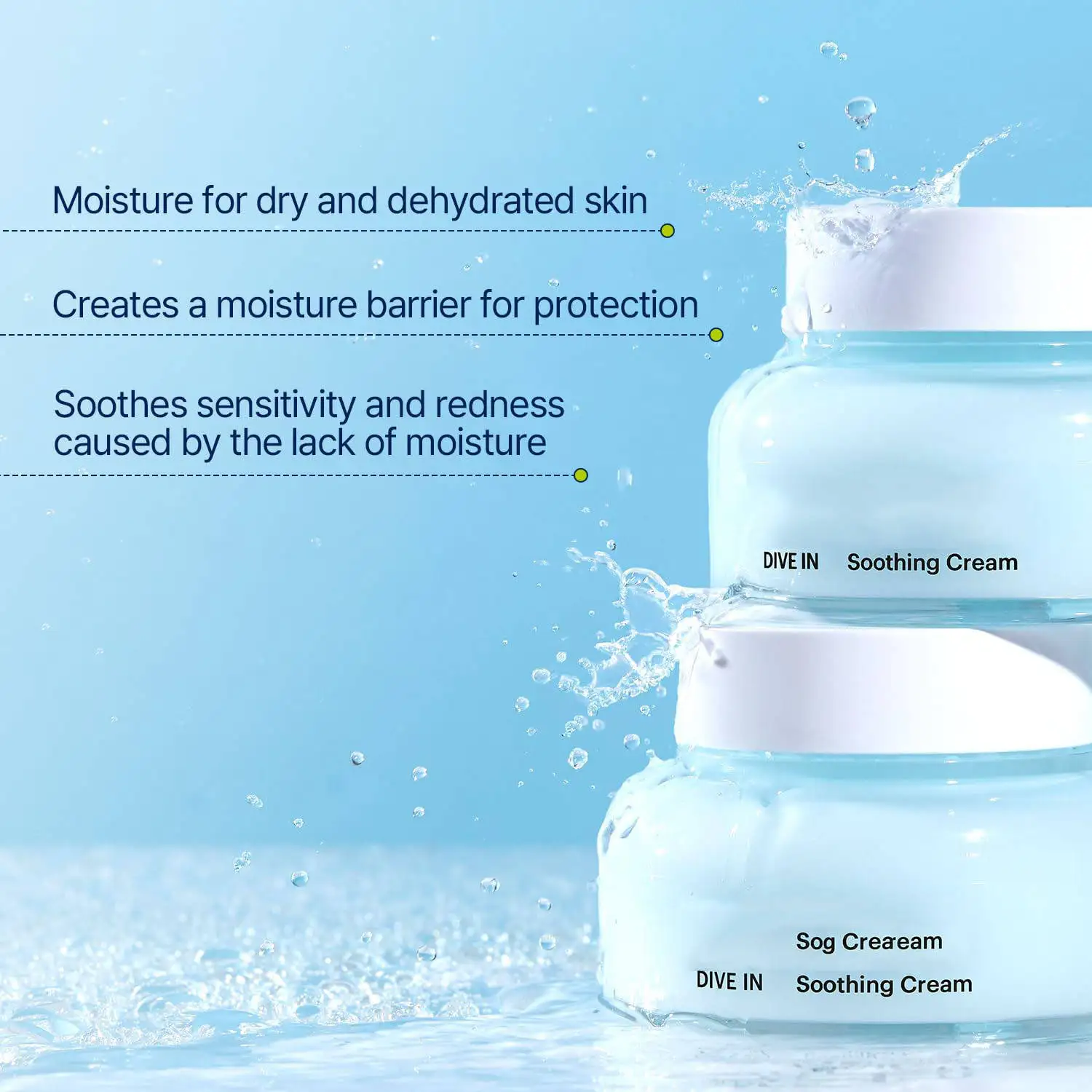 100ml High Quality Wholesale Prices Revitalizing Facial Moisturizer for Sensitive Torrid DIVE IN Hyaluronic Acid Soothing Cream