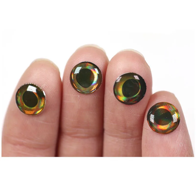 In Bulk Fire Ice Wind Earth Fish Eye Sticker Fly Tying Fish Eyes Lure Fishing Eyes