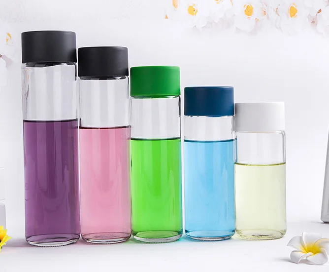 Juice Glass Bottle Custom Lids Juice Beverage Boston Glass Bottle Designer Glass Water Bottle