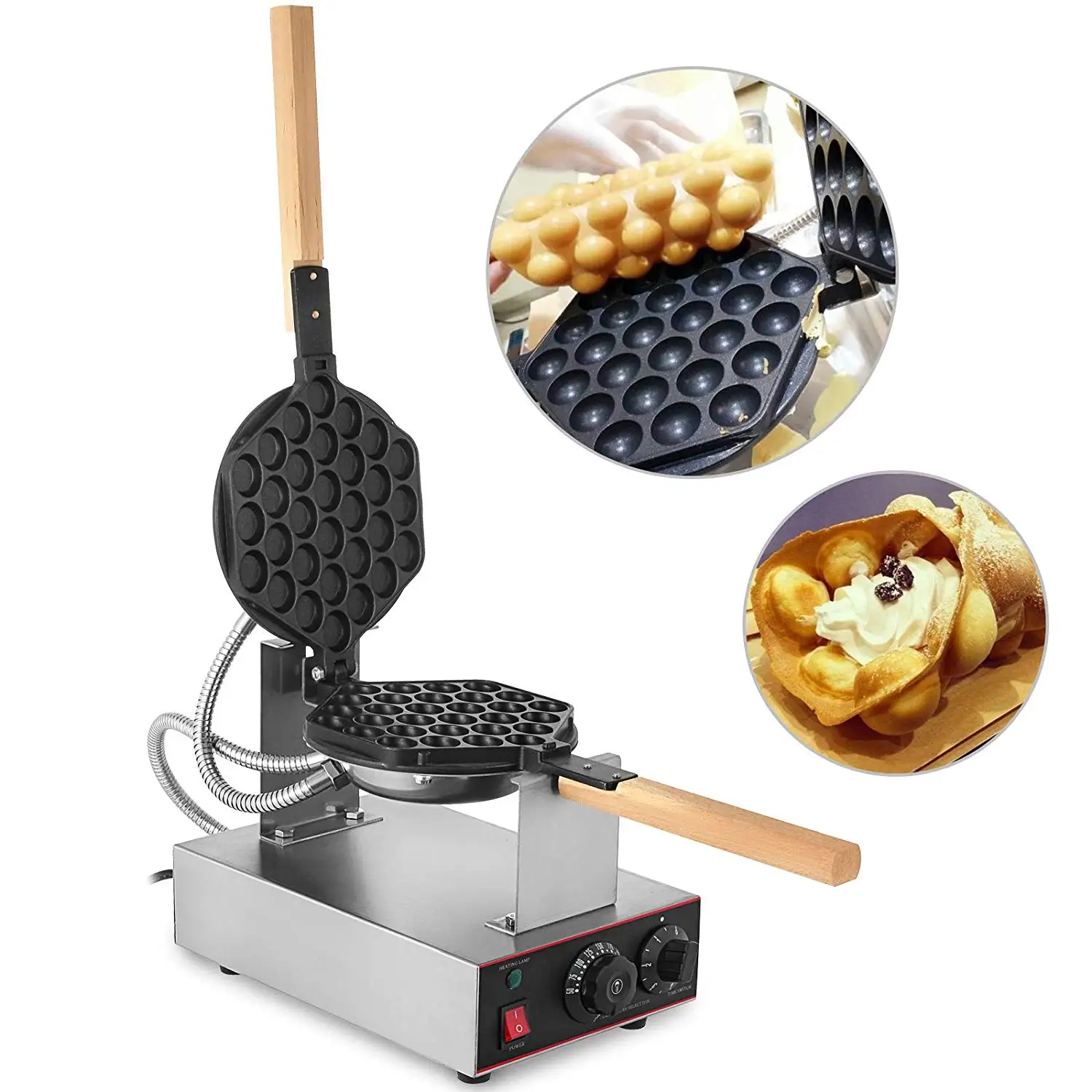 High Quality Egg Waffle Maker 220v Electric Commercial Bubble Egg Waffle Making Machine
