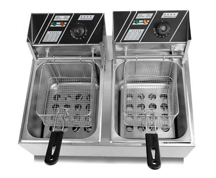 Wholesale Factory Price 5.5L+5.5L Countertop Industrial Easy Operating Home use Temperature Control Safety Electric Deep Fryer