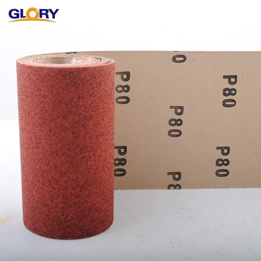 GLORY kraft paper aluminum oxide waterproof sandpaper roll abrasive