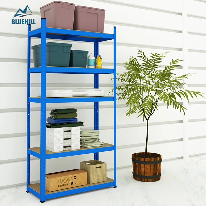 Hotsale yiwu guangzhou heavy duty galvanized angle inner hole powder coated boltless racks shelves 175 kg 180 x 90 x 40 cm ph