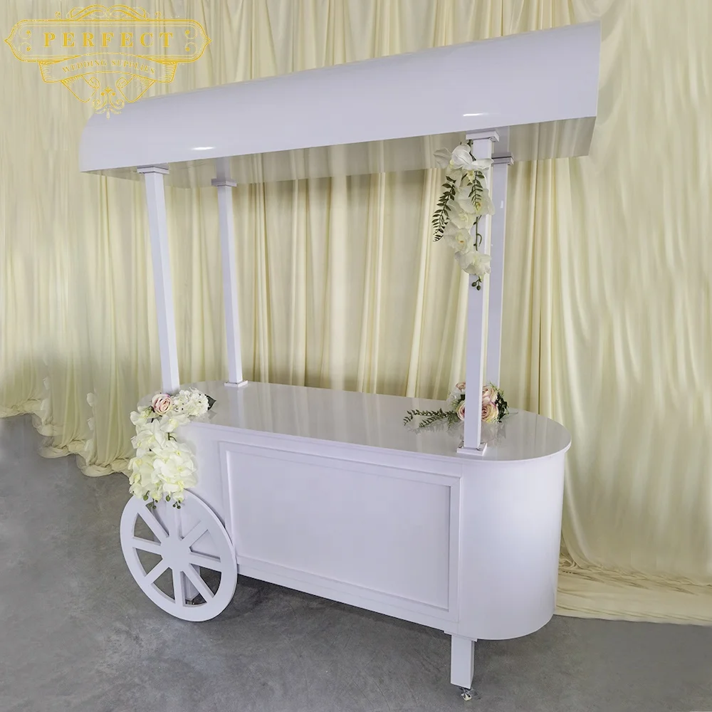 High-End Custom Float Wedding Candy Cart For Party Candy Display Cart