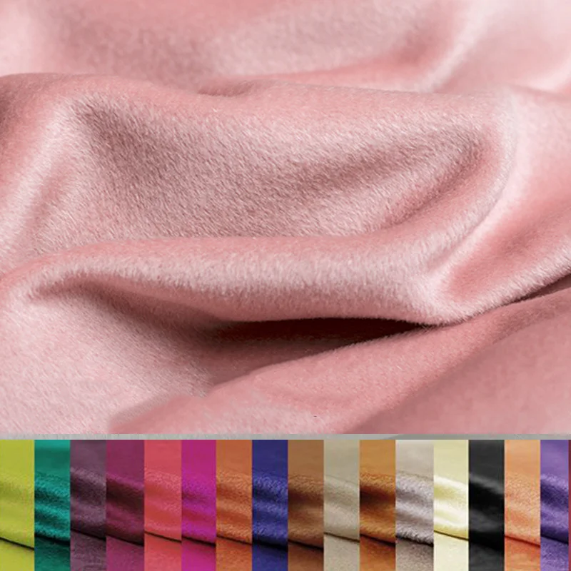 Wholesale stock 100 wool fabric single-sided luxury cashmere wool tweed 100% wool fabric for coat suit