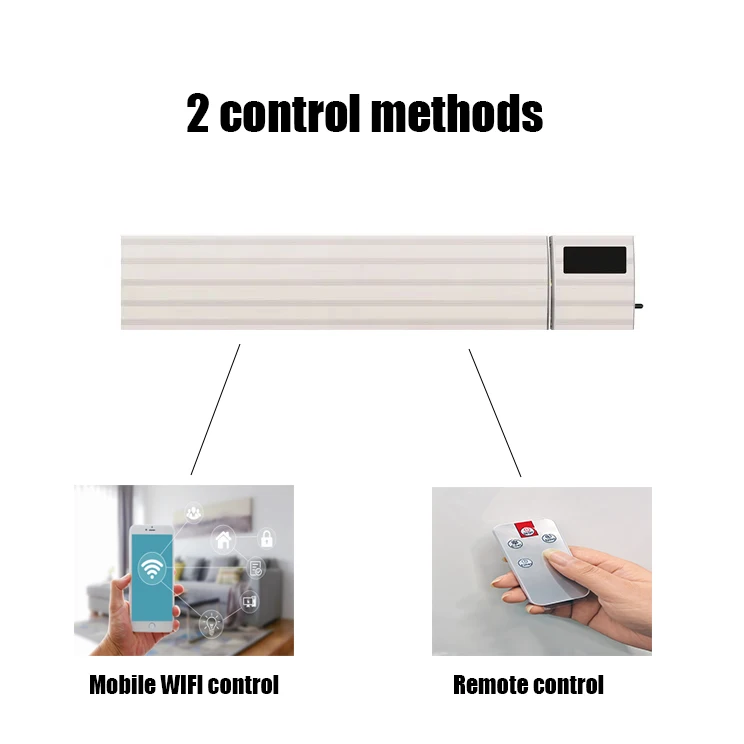 Heating Radiator Infrared Baby Room Heater Factory Ceiling Aluminum Alloy Black Electric Bathroom Heater 2000w