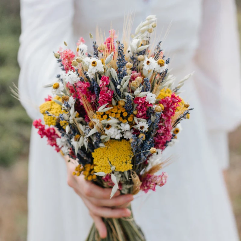 
Wholesale Hot Selling Home Wedding Decoration Bridal Bouquet Arrangement Boutonniere Large Mini Natural Dried Flowers Bouquet 