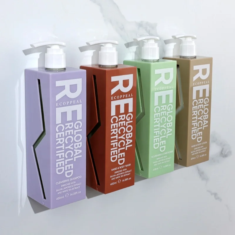 Eco GRS Recycled 400mI 14.1fl.oz Wall Flash Hotel Floating Dispenser Cartridge Hanging Shower Gel Dispenser