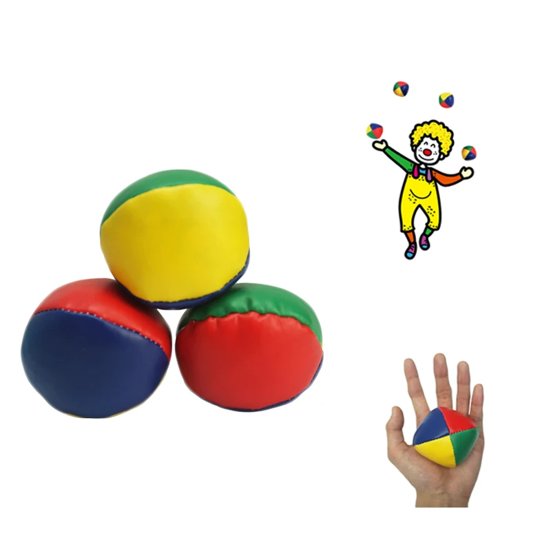 Wholesale Set of 3 Coloured Juggling Balls Classic Bean Bag Juggle Magic Circus Beginner Kids Playing Toy