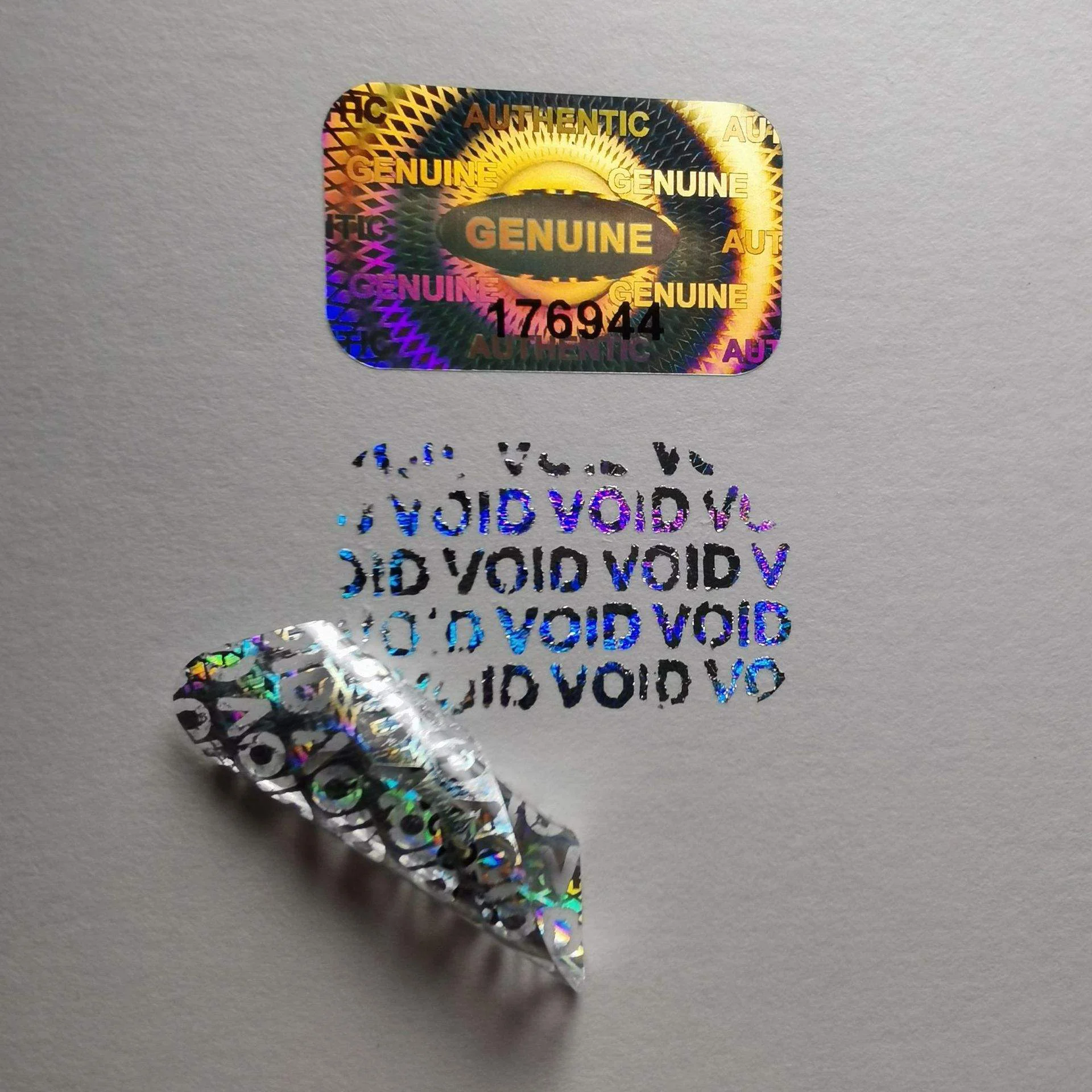 laser shinny metallic hologram holographic sticker