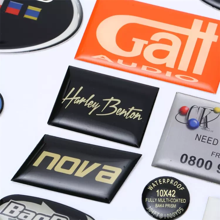 Custom 3d Sticker Resin Epoxy Nfc  Epoxy Trademark Gel logo Stickers Waterproof  Metal Domed Epoxy Sticker