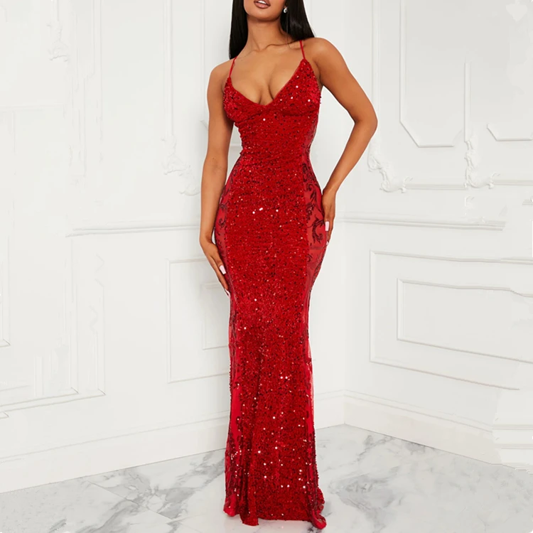 Wholesale Fashion Stock Lot Garments Lady Celebrity Red Evening Gown