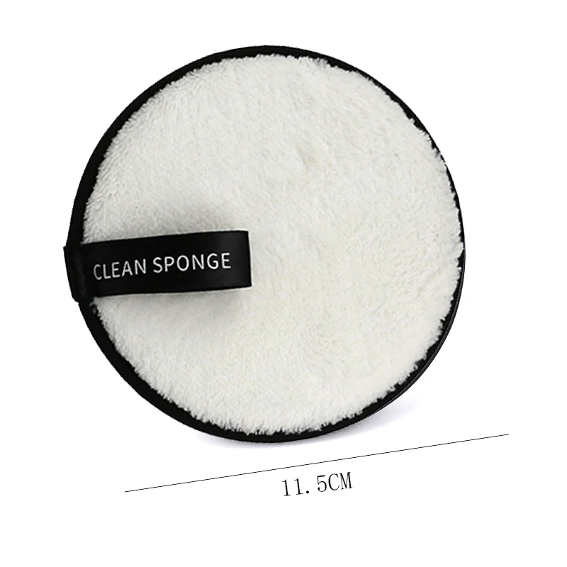 Private Label Vegan Cruelty Free Reusable Washable Microfiber Facial Cleansing Makeup Remover Removing Pads Sponge Set