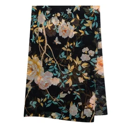 printed silk georgette fabric wholesale digital print silk fabric 8mm mulberry silk georgette print cloth for lady dress garment