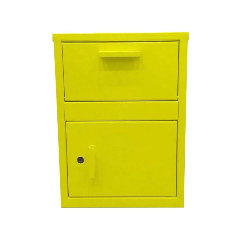 Home Wall Mounted Metal Letterbox Outdoor Post Locking Parcel Drop Box