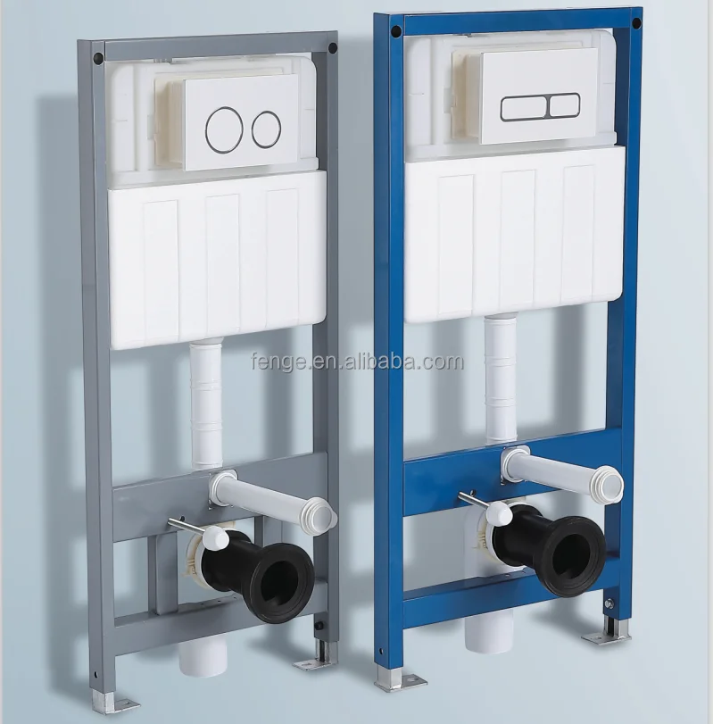 Toilet Wall Hung Slim Dual Flush Cistern Conceal Tank Flush Fittings Concealed Cistern