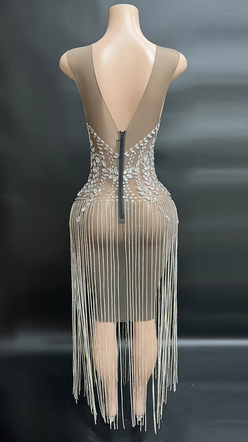 Trending Products 2022 New Arrivals Dress Evening Dress Diamond Tassel Birthday Dress For Women Party For Plus Sizes Mini Skirt