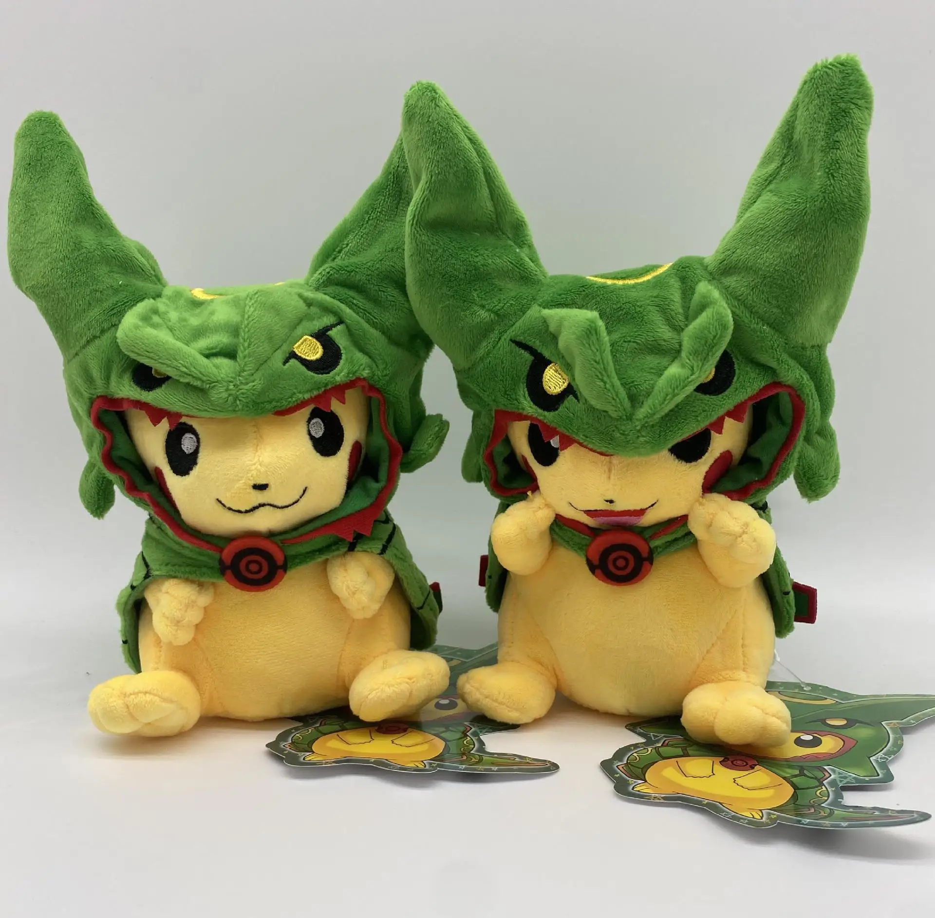 Новая черная зеленая Rayquaza Pikachu шляпа куртка плюшевая кукла