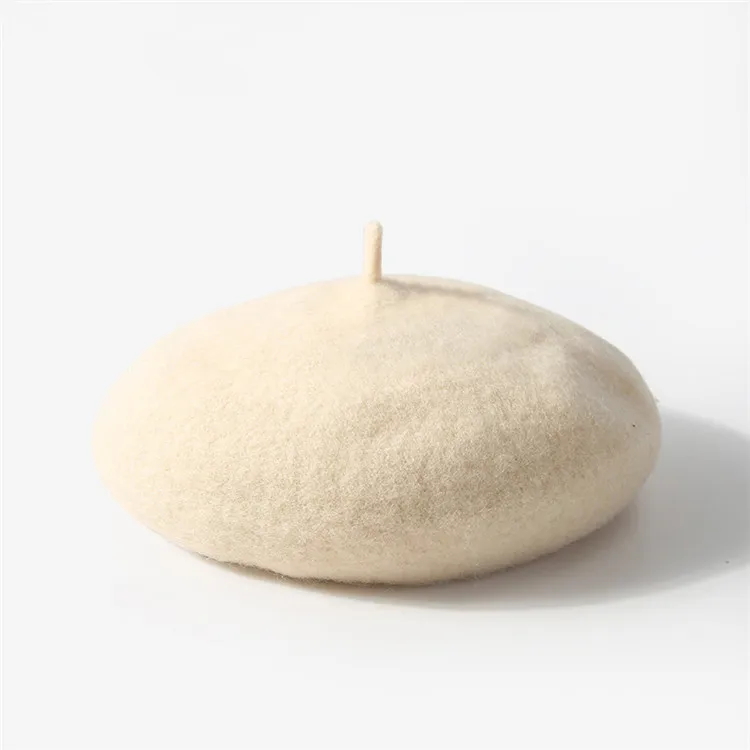 Berets High Quality Custom Logo Children Multi Color Wool Beret Hat For Kids