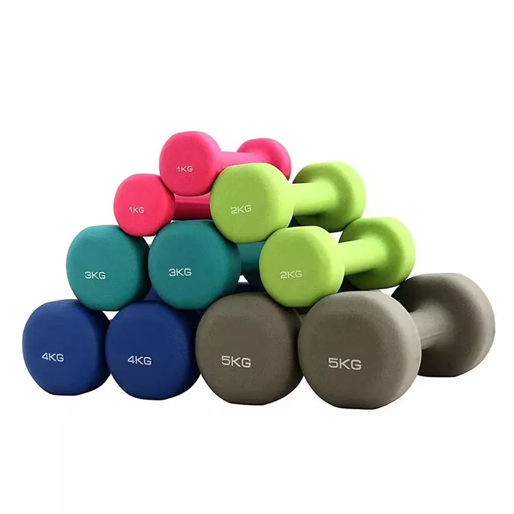 Gym equipment exercise workout 5kg weights adjustable dumbbell set for sale