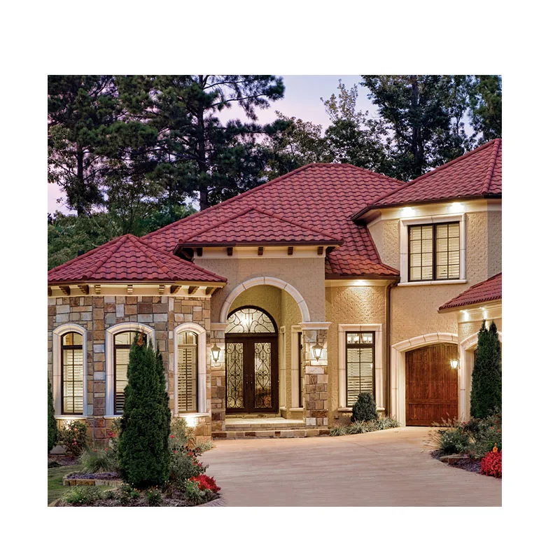 Industrial Design Color Stone Coated Metal Steel Roofing Shingles Sheets Cheap China Manufacturer Roof Tiles for Hotels