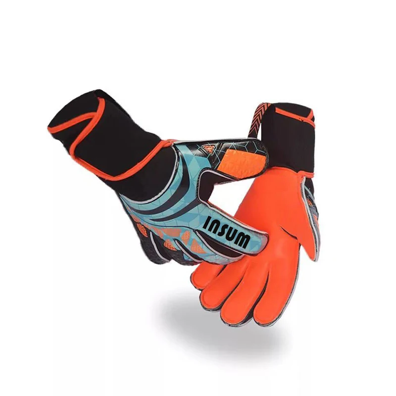 
2020 Wholesale Kids Adults Size Soccer Goalkeeper Gloves Professional Thick Latex Soccer Goalkeeper Gloves Premium 