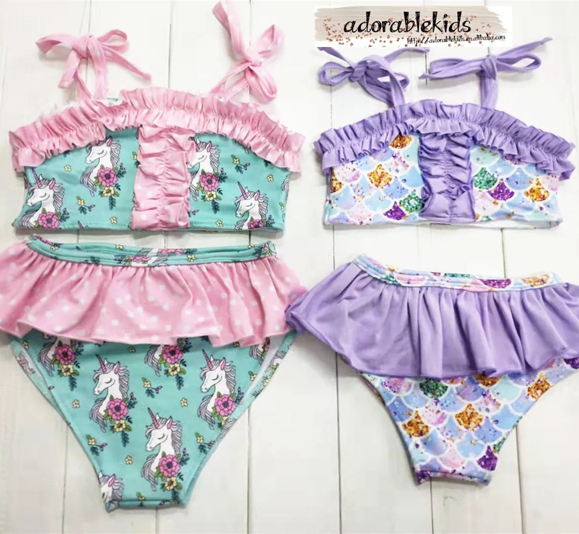 2022 New updated baby summer swimming suit kids beach wear clothes boutique children girls swimwear kids swimsuit sets